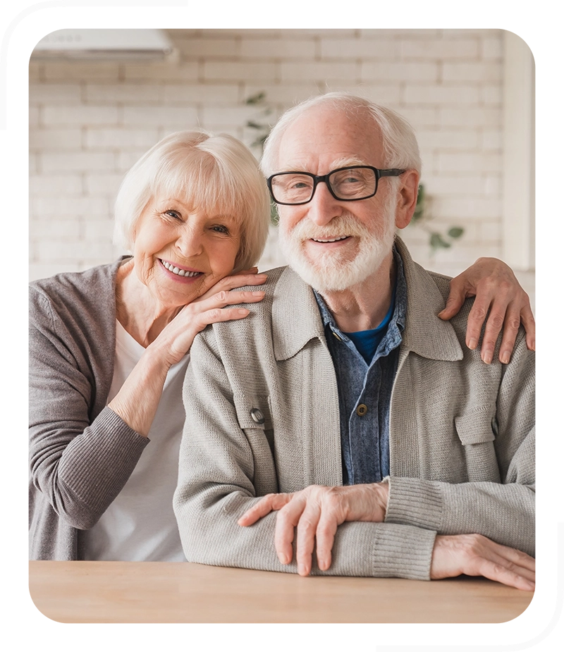 Healthcare professionals providing telehealth services to senior residents in assisted living facilities