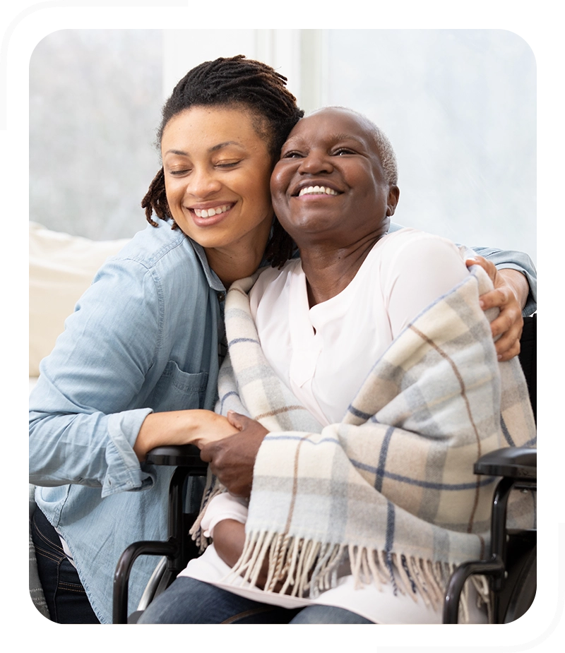 Healthcare professionals providing telehealth services to patients in their homes